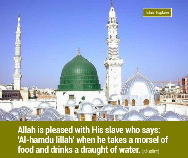 Allah is pleased with His slave who says: ‘Al-hamdu Lillah’