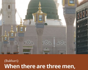 When there are three men, let not two engage in a private discourse without the third