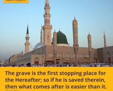 The grave is the first stopping place for the hereafter