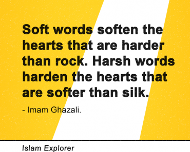Soft words soften the hearts that are harder than rock.