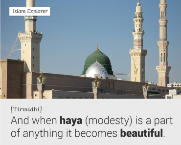 And when haya (modesty) is a part of anything