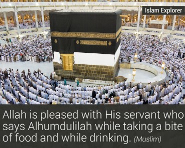 Allah is pleased with His servant who says Alhumadulilah