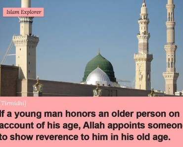 If a young man honors an older person on account of his age