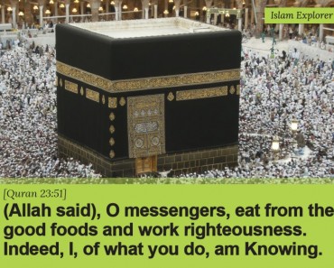 O messengers, eat from the good foods and work righteousness.